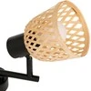Atmosphera Bamboo LIO lubiniai šviestuvai su 2 pintais bambuko gaubtais, 2 x Ø 17 cm