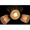 Atmosphera Bamboo LIO lubiniai šviestuvai su 3 gaubtais, pagamintais iš pinto bambuko, 3 x Ø 25 cm