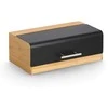 Large bamboo bread box ZELLER, juodas, 36 x 20 x 13 cm