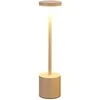 Lamp LED stalinė lempa su įkraunama baterija, metalinė, 34 cm