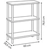 5five Simply Smart COME žema lentyna, 3 lygiai, 76,5 cm