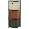Storage Solutions Metalinis Stovas su Dėžėmis 34,5x34,5x100 cm