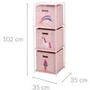 Storage Solutions Lentynėlė su tekstiliniais indeliais vaikų kambariui