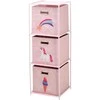 Storage Solutions Lentynėlė su tekstiliniais indeliais vaikų kambariui