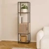Bibliotekos lentyna su spintele KASTO, 43 x 33 x 153 cm