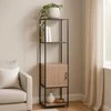 Bibliotekos lentyna su spintele KASTO, 43 x 33 x 153 cm