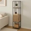 Bibliotekos lentyna su spintele KASTO, 43 x 33 x 153 cm