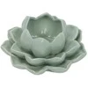 Home Styling Collection Lotus Lotoso gėlių arbatinės žvakutės laikiklis iš porceliano, 12,5 x 13 x 6,5 cm