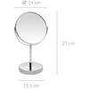 Mondex Steel Dvipusis kosmetinis veidrodėlis, nerūdijančio plieno pagrindas, Ø 14 cm
