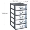5five Simply Smart Mąstymo organizatorius su 5 stalčiais, 13 x 16 x 26 cm, pilkas