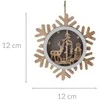 Home Styling Collection Medinė kalėdinė dekoracija pakabinimui, 12 cm