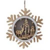 Home Styling Collection Medinė kalėdinė dekoracija pakabinimui, 12 cm