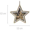 Home Styling Collection Medinė kalėdinė dekoracija pakabinimui, 12 cm