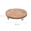 Excellent Houseware Serviravimo lenta medinė ant kojų 28,5 cm