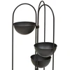 Atmosphera Metal plant stand for 6 pots THE PALM RESORT, 42 x 38 x 124 cm, juodas