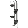 Atmosphera Metal plant stand for 6 pots THE PALM RESORT, 42 x 38 x 124 cm, juodas