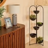 Atmosphera Metal plant stand for 6 pots THE PALM RESORT, 42 x 38 x 124 cm, juodas