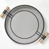 Metalinis padėklas su rankenomis, tinklelio struktūra, Ø 48 cm, juodas, ZELLER