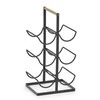 Metalinė vyno lentyna, 6 stipinų, 46 cm, juoda, ZELLER