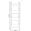 KOOPMAN Trends4You Metalinis Stalčiukas 29,5x23,5x106,5 cm - Knygų Lentyna - Saugojimo Stovas