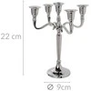 Bikuva.lt Žvakidė 5 žvakėm sidabro spalvos metalinė 22,5x22,5x28 cm Atmosphera 103425