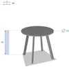 Dlgtp Metalinis sodo stalas SAONA, Ø 50 cm
