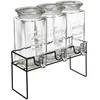 Secret De Gourmet MODERN beverage dispenser on stand, 3 x 1,5 L