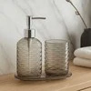 Bathroom Solutions PIECES NODE vonios kambario rinkinys, dozatorius, dantų šepetėlių laikiklis ir muilinė, 3 dalys