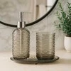 Bathroom Solutions PIECES NODE vonios kambario rinkinys, dozatorius, dantų šepetėlių laikiklis ir muilinė, 3 dalys