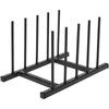 KOOPMAN Puodo dangčio ir lėkščių laikiklis metalinas juoda 19,5x12,5x12 cm