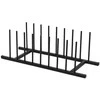 Bigbuy Home Metalinė puodo dangčio ir lėkščių laikiklis juoda 34,5x12,5x12 cm