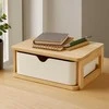 Bathroom Solutions Bamboo Organizatorius su stalčiumi VAKKO, bambukas ir melaminas, 19,5 x 14,8 cm
