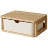 Bathroom Solutions Bamboo Organizatorius su stalčiumi VAKKO, bambukas ir melaminas, 19,5 x 14,8 cm