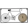 Home Styling Collection Metalinė sienų apdaila retro dviratis ir laikrodis, 60 x 32 x 5 cm