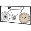 Home Styling Collection Metalinė sienų apdaila retro dviratis ir laikrodis, 60 x 32 x 5 cm