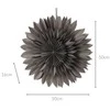 Mondex Popierinė 3D dekoratyvinė žvaigždė 50 cm pilka
