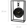 KOOPMAN Home Styling Collection Metalinis Stalinis Laikrodis Juodos Spalvos 20,5x7,5x30 cm