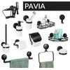PAVIA Static-Loc dušo lentyna, kampinė, juoda, Wenko