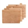 Excellent Houseware PIECES Bambukinės pjaustymo lentos, 4 dalys ant metalinio stovo