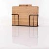 Excellent Houseware PIECES Bambukinės pjaustymo lentos, 4 dalys ant metalinio stovo