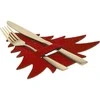 Home Styling Collection PIECES Kalėdinės stalo įrankių kišenės Kalėdų eglutė, 4 vnt