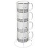Secret De Gourmet PIECES Keraminiai puodeliai ant stovo LIFE, 240 ml, 4 vnt