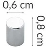 PIECES Magnetai užrašams, nerūdijančio plieno, 6 vnt., ZELLER