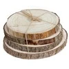 Home Styling Collection PIECES NATŪRALIŲ medinių plokščių pagalvėlės, rinkinyje 4 vnt