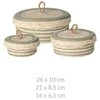 Home Styling Collection PIECES Sandėliavimo konteineriai su dangteliu, 3 vnt