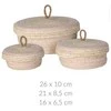Home Styling Collection PIECES Sandėliavimo konteineriai su dangteliu, 3 vnt