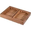 Home Styling Collection PIECES TEAK dekoratyvinių padėklų rinkinys, 3 vnt