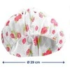 Maximex PIECES Tinklelis plaukams miegoti, 2 vnt., Ø 34 cm, rožių raštas