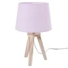 Atmosphera Lamp Naktinis šviestuvas vaikų kambariui arba miegamajam 31 cm rožinės spalvos medžio ir audinio