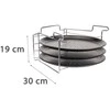 Mondex Pizza Baking Set: 3 Metal Blades + Stand
